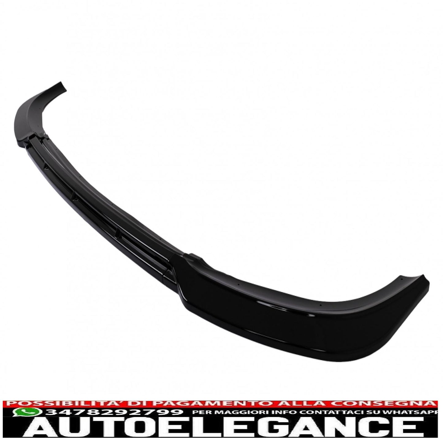 Additional front bumper spoiler suitable for vw id3 (2019-2022) piano black 