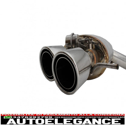 complete exhaust system suitable for bmw 5 series f10 (2011-2016) petrol 1.6/2.0 l 520i n2b20/nb20b16 / 528i nb20b20 turbo i4 twin double tailpipes m5 m sport design with Valvetronic