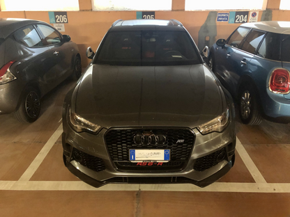 SPLITTER ADATTO PER AUDI A6 4G C7 2015-2018 RS6 (AFTER) LOOK NERO LUCIDO