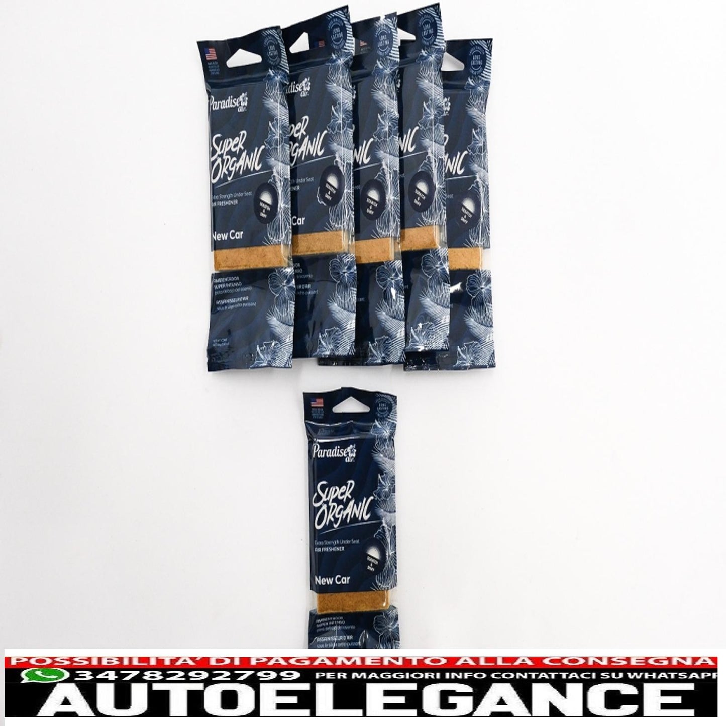 paradiso dell'aria fresca super organico extra forte deodorante sotto il sedile per auto nuove