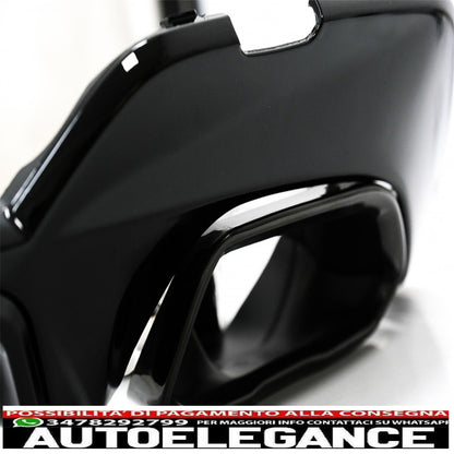 Diffusore mantovana per paraurti posteriore con terminali di scarico adatto per BMW Serie 3 G20 G28 Berlina G21 Touring (2018-up) M340i M Look Nero