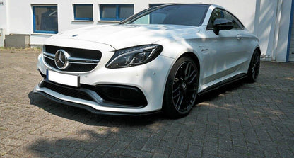SPLITTER ADATTO PER MERCEDES CLASSE C W205 C205 2015-2018 LOOK C63 NERO LUCIDO