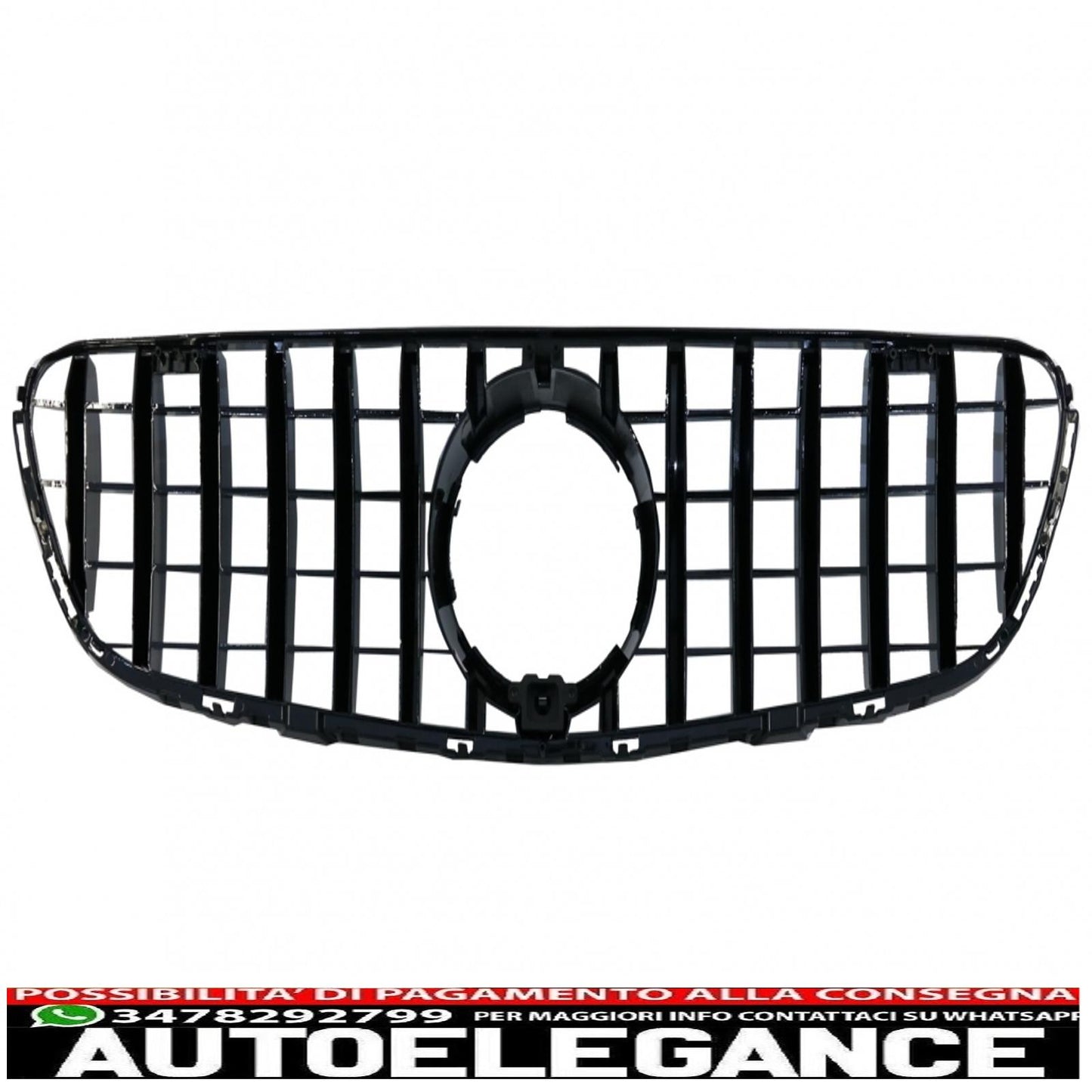 griglia anteriore centrale adatta per mercedes glc x253 c253 (2015-2018) gt r panamericana look cromata