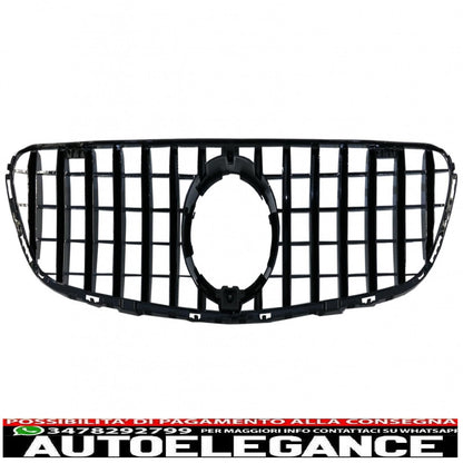 griglia anteriore centrale adatta per mercedes glc x253 c253 (2015-2018) gt r panamericana look cromata