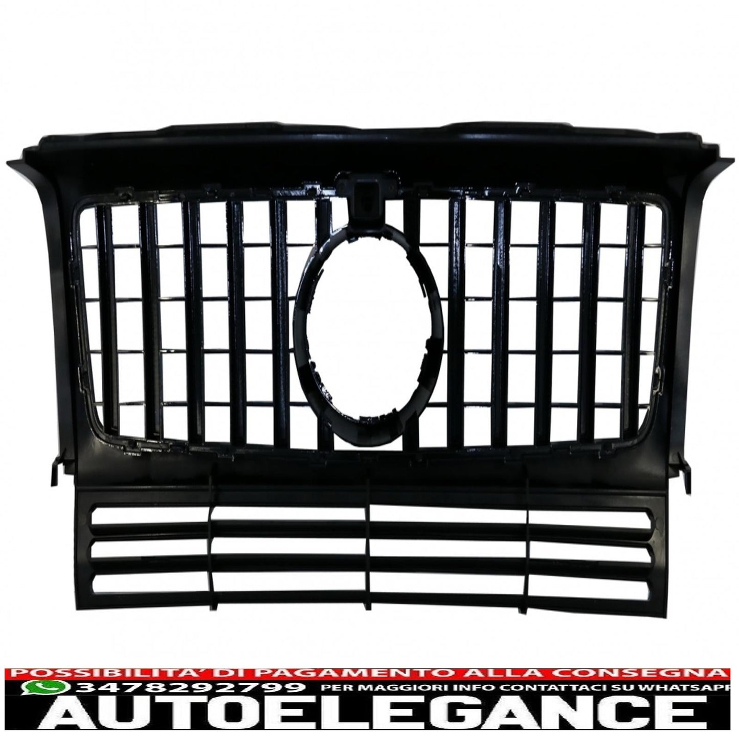front grill suitable for mercedes g class w463 (1990-2014) new g63 gt-r panamericana design all black