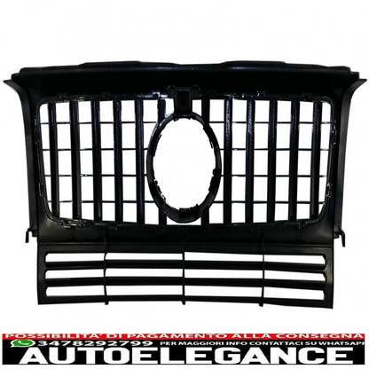 front grill suitable for mercedes g class w463 (1990-2014) new g63 gt-r panamericana design all black