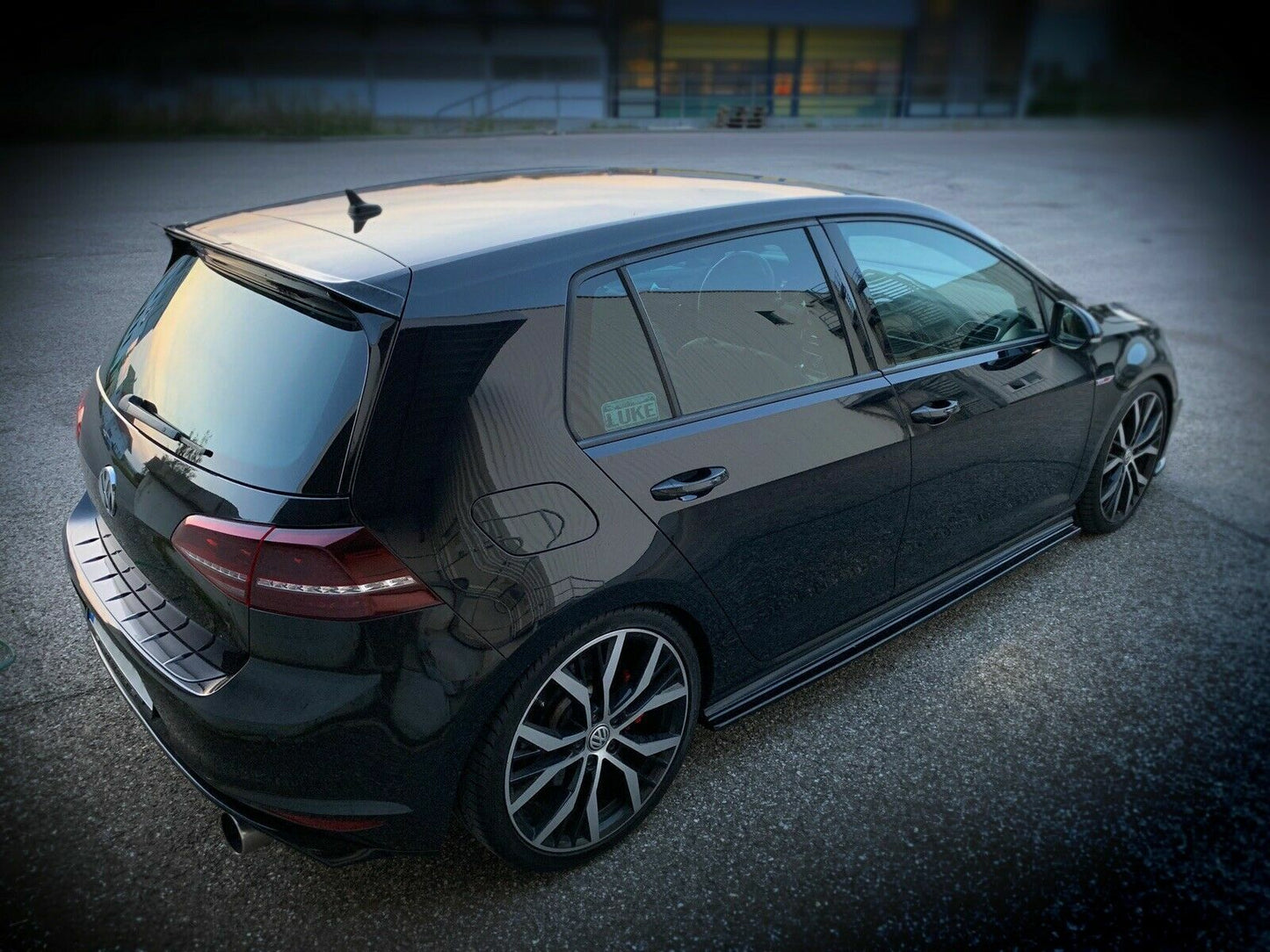 VW GOLF 7 GTI/ GTD/ TCR/ R ADDITIONAL REAR ROOF SPOILER ABS LOOK BLACK