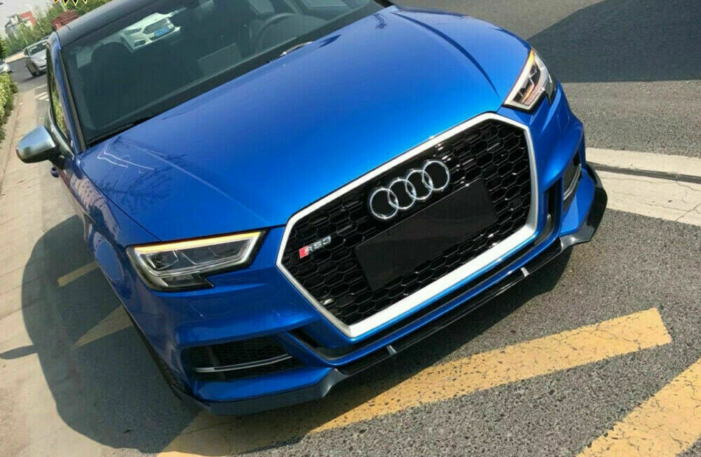 GRIGLIA ADATTA PER AUDI A3 8V 2017-2020 LOOK RS3 BORDO CROMATO DESIGN SPORTIVO