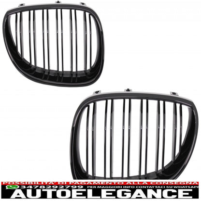 body kit suitable for bmw 5 series e60 (2003-2007) m5 design with double stripe central grilles piano black 