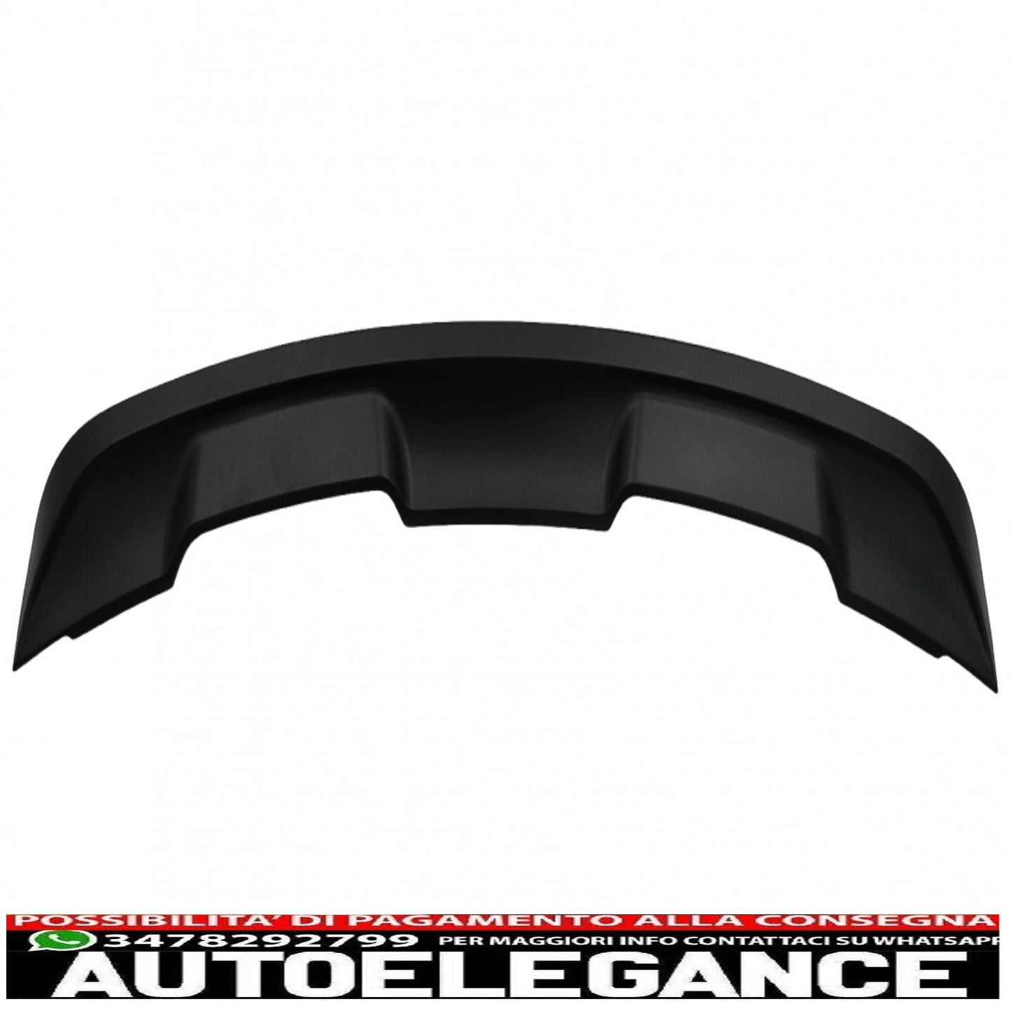 Trunk Spoiler Suitable for Ford Mustang Mk6 Sixth Generation (2015-2020) GT500 Design Matte Black 