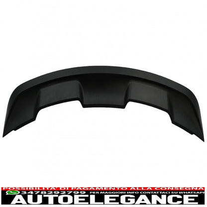 Trunk Spoiler Suitable for Ford Mustang Mk6 Sixth Generation (2015-2020) GT500 Design Matte Black 