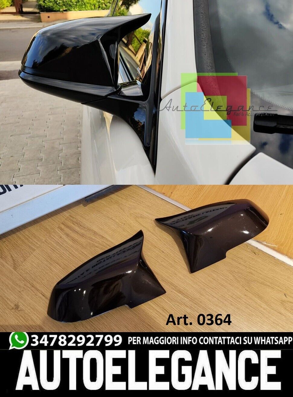 CALOTTE SPECCHI BMW SERIE 1 F20 F21 SPECCHIETTI RETROVISORI LUCIDO M1 0364 AUTOELEGANCERICAMBI
