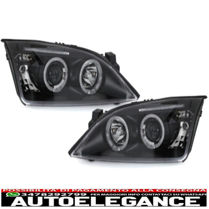 Angel Eyes Headlights suitable for Ford Mondeo MK3 (2000-2007) Black 