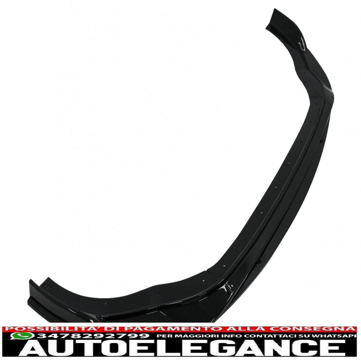 Front Bumper Lip Extension Spoiler Fit For VW Golf 8 R (2020-) Piano Black