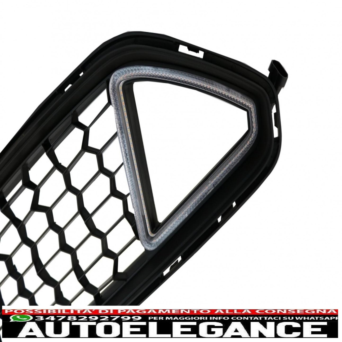 griglia anteriore con luci diurne a led adatta per ford mustang mk6 vi sesta generazione (2015-2017) design rtr