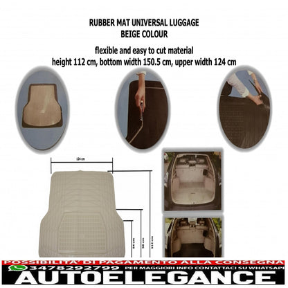 Universal adaptable beige trunk mat