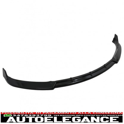 Front Bumper Spoiler Add-on Fit For Tesla Model S (2012-2015) 5 Door Liftback Sedan Piano Black