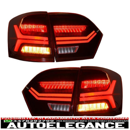 led rear lights suitable for vw jetta mk6 vi (2012-2014) dynamic and smooth turn signals red smoke