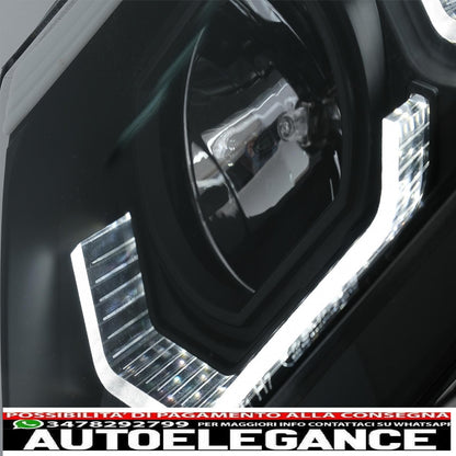 Fari anteriori angel eye 3d a led adatti per bmw serie 3 e90 limousine e91 touring (03.2005-08.2008) guida a sinistra nera