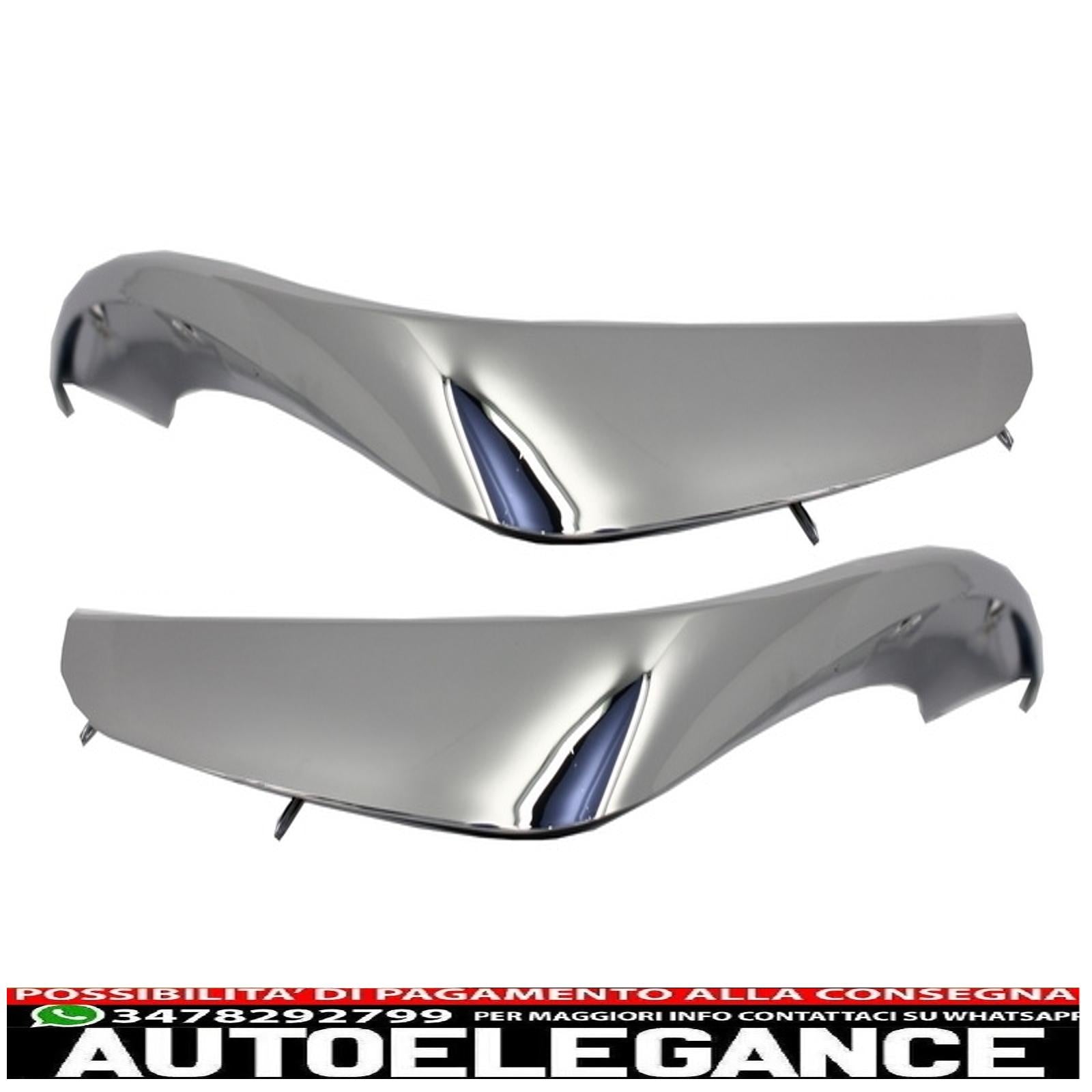 Alette splitter per paraurti anteriore adatte per mercedes w222 classe s s65 design (2013-up) edizione cromata AUTOELEGANCERICAMBI