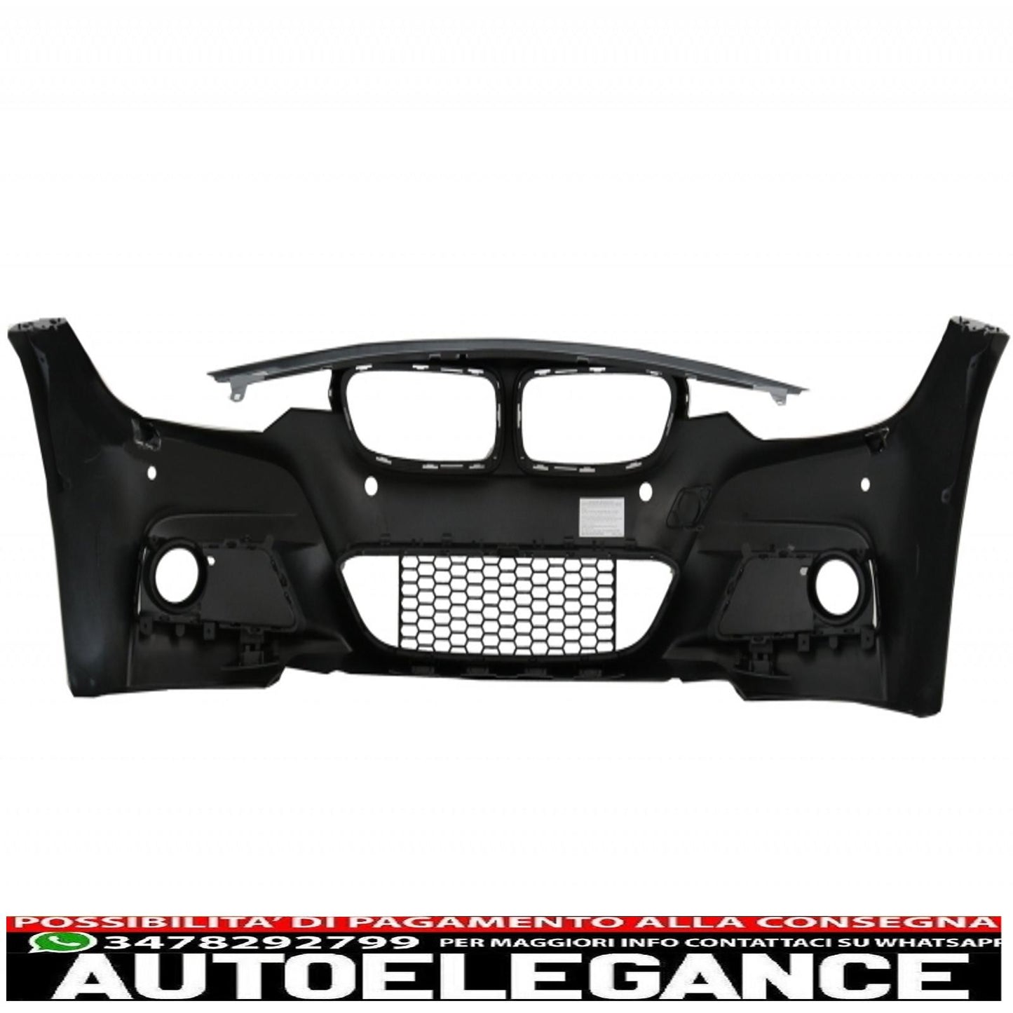 kit carrozzeria completo adatto per bmw serie 3 f30 (2011-2019) design m-performance con doppie punte cromate e parafanghi anteriori e cofano motore