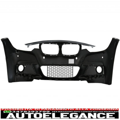 kit carrozzeria completo adatto per bmw serie 3 f30 (2011-2019) design m-performance con doppie punte cromate e parafanghi anteriori e cofano motore