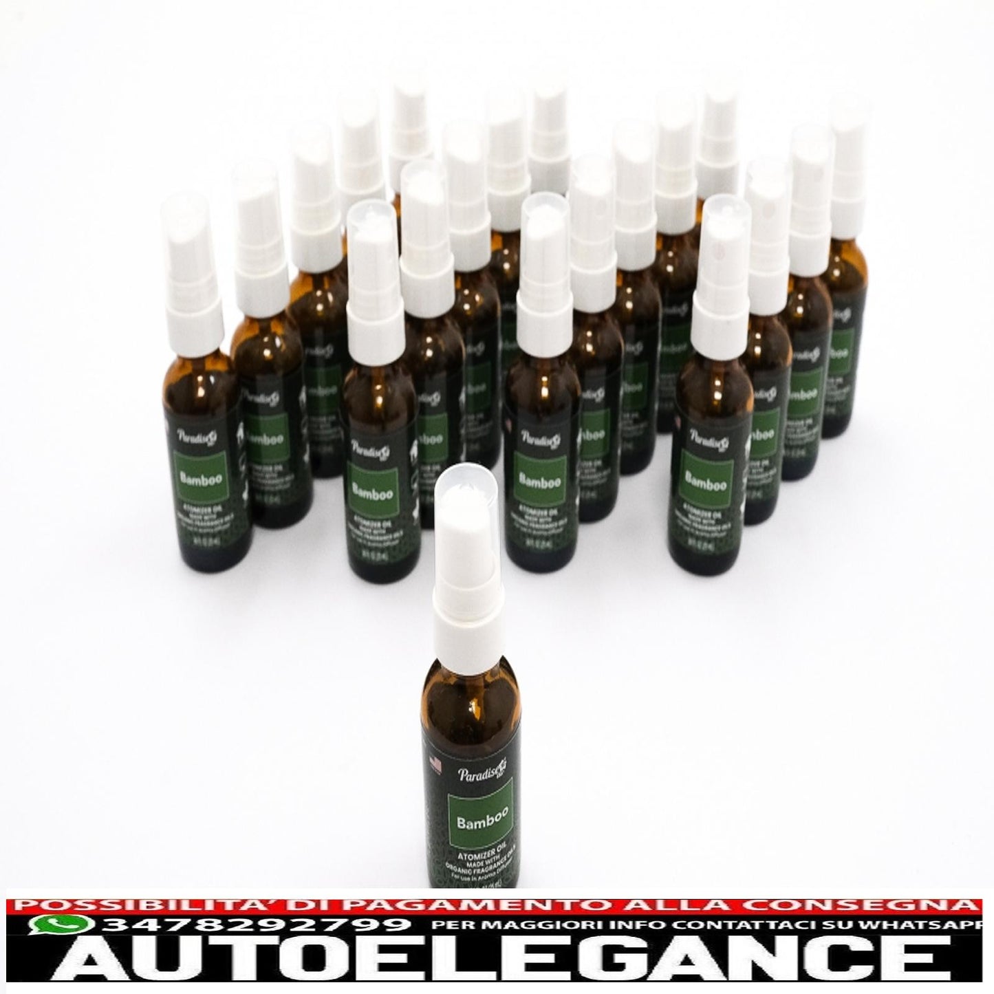 Paradise Air Fresh atomizzatore olio deodorante spray 25 ml bambù 25 unità diffusore di aromi