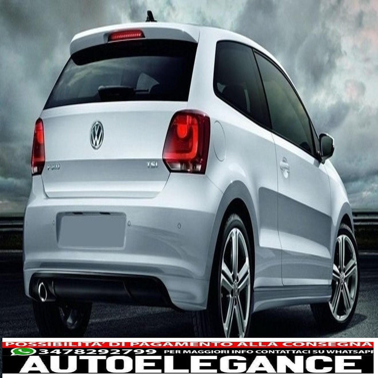 roof spoiler suitable for vw polo 6r (2009-up) r-line design