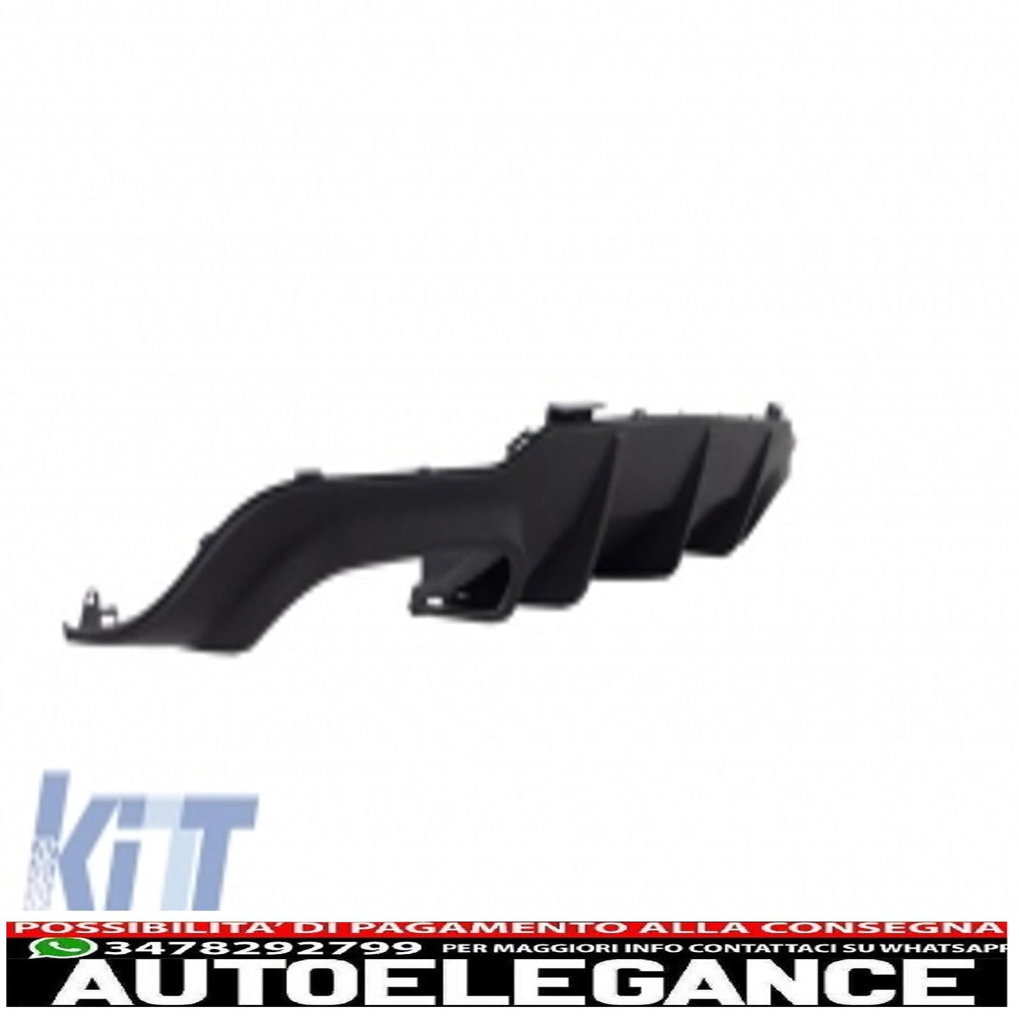 Diffusore d'aria con mantovana per paraurti posteriore con terminali di scarico adatto per mercedes classe c w204 c204 amg sport line (2012-2014) limousine coupé