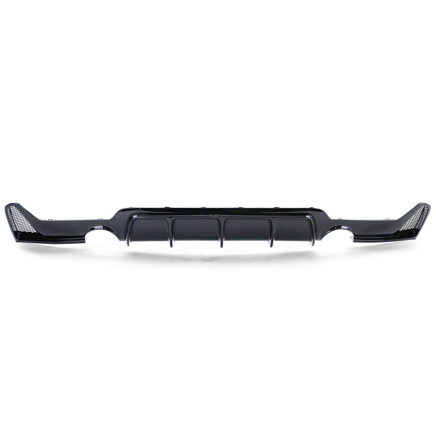 DIFFUSORE LUCIDO + TERMINALI DI SCARICO 1+1 ADATTI PER BMW SERIE 4 F32 F33 F36