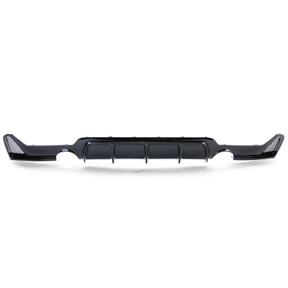 DIFFUSORE LUCIDO + TERMINALI DI SCARICO 1+1 ADATTI PER BMW SERIE 4 F32 F33 F36