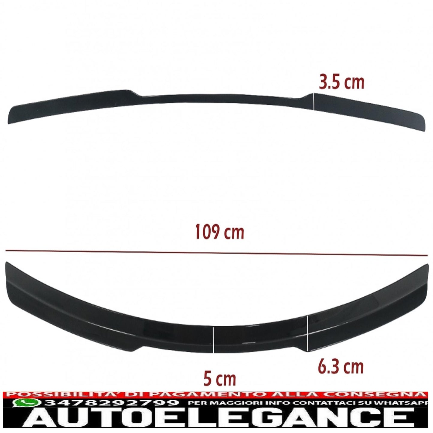 Additional roof spoiler cap suitable for audi q8 suv (2018-up) sporty piano black design
