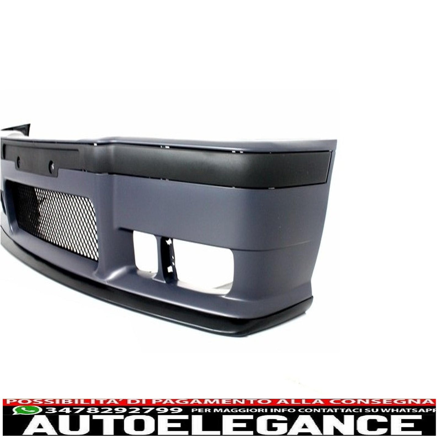 front bumper suitable for bmw 3 series e36 (1992-1998) with spoiler splitter fins m3 design