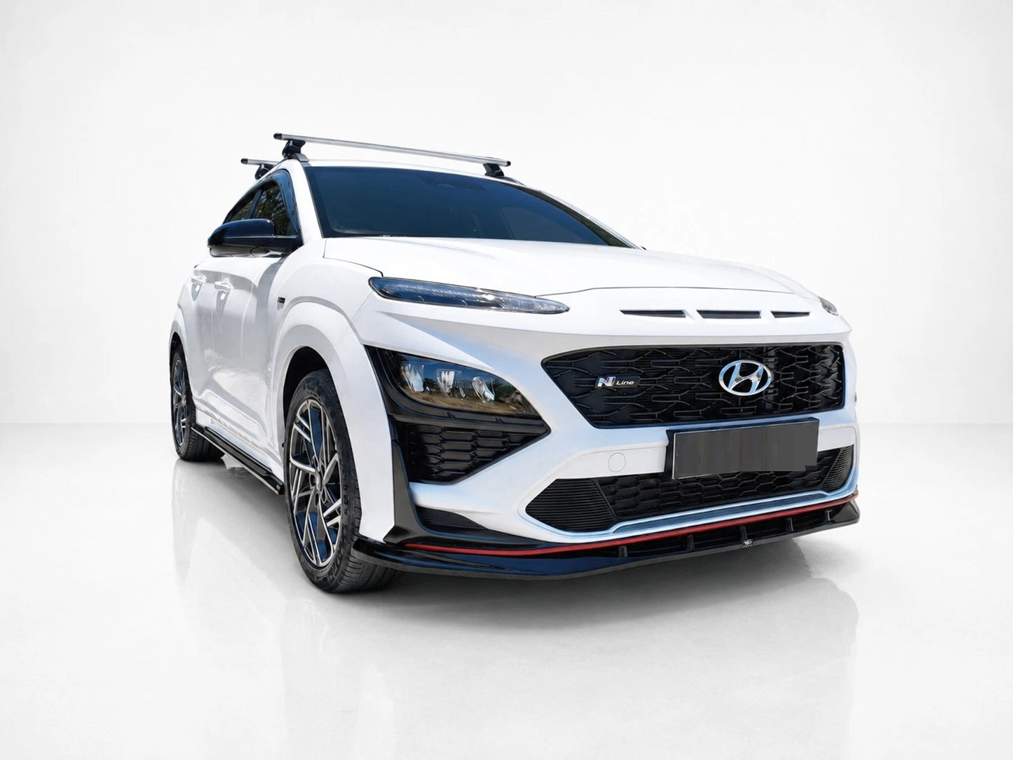 👉Splitter anteriore per Hyundai Kona N / N-Line MK1 FL 20-23 ABS nero lucido👈