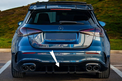 😎Diffusore Adatto Per Mercedes Classe A W177 +doppi terminali di scarico nero😎