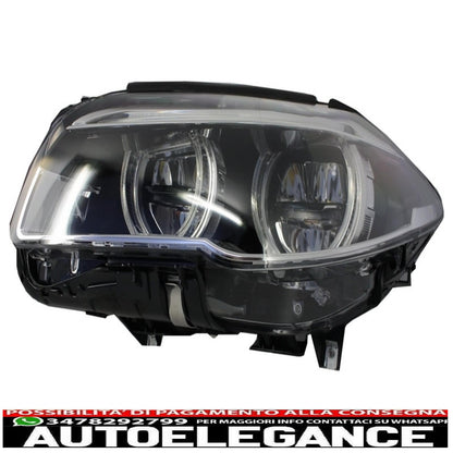 fari anteriori full led adatti per bmw serie 5 f10 f11 (2011-2013) angel eye