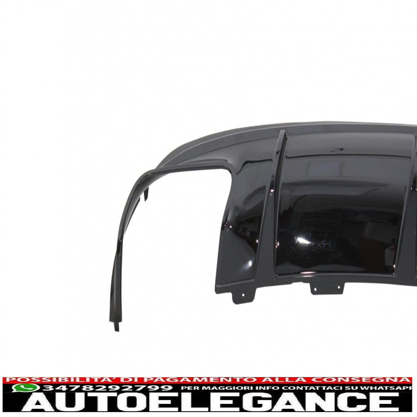 Diffusore aria paraurti posteriore adatto per Mercedes Cla W117 X117 Shooting Brake (2013-2018) Facelift Cla45 Look