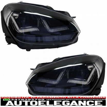 griglia anteriore adatta per vw golf vi (2008-2012) con fari allo xeno osram led luci di svolta sequenziali dinamiche design r20