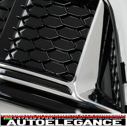 coperture inferiori della griglia del paraurti griglie laterali adatte per audi a4 b9 berlina avant (2016-2018) rs4 design edizione cromata AUTOELEGANCERICAMBI