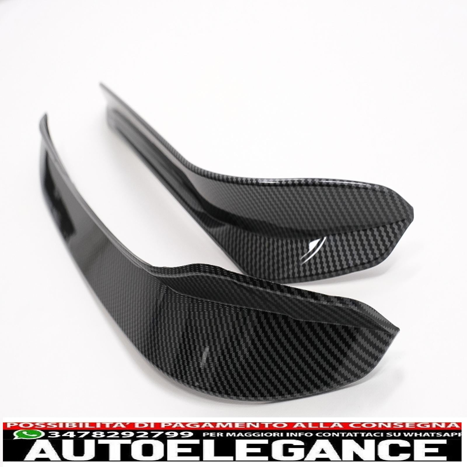 Alette laterali paraurti anteriore adatte per vw golf 7.5 gti 5g hatchback (2017-2020) carbon look AUTOELEGANCERICAMBI