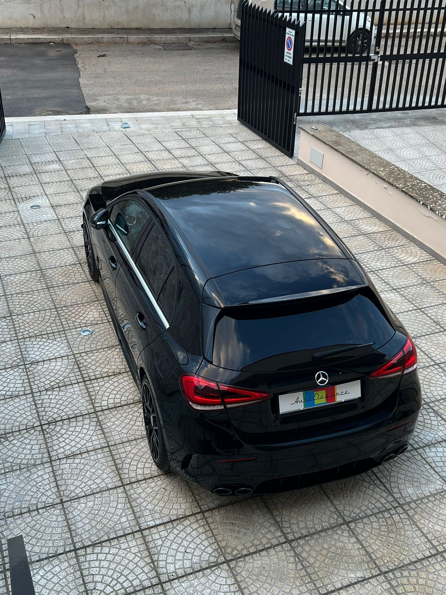 💎DIFFUSORE POSTERIORE PER MERCEDES A W177 AMG SOTTO TERMINALI NERI A45S💎