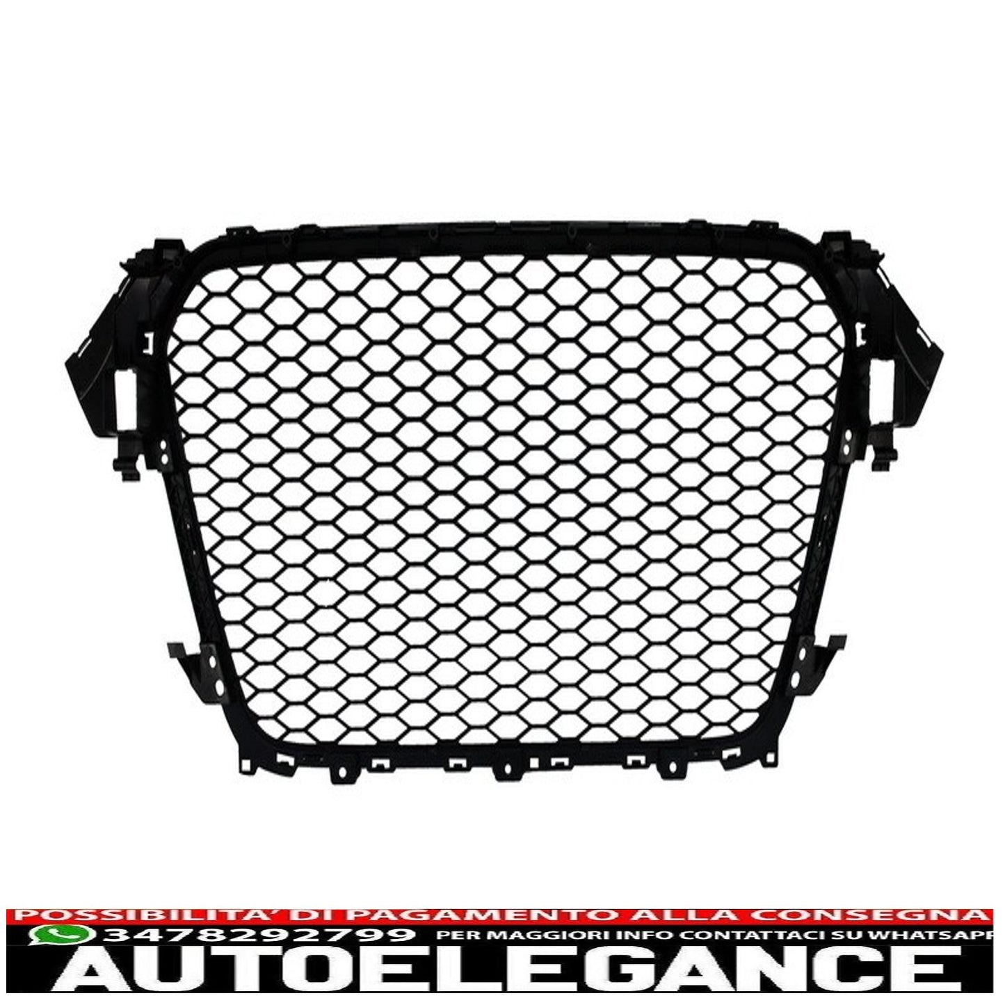 front grille without badge suitable for audi a4 b8 facelift (2012-2015) rs design piano black with and without pdc 