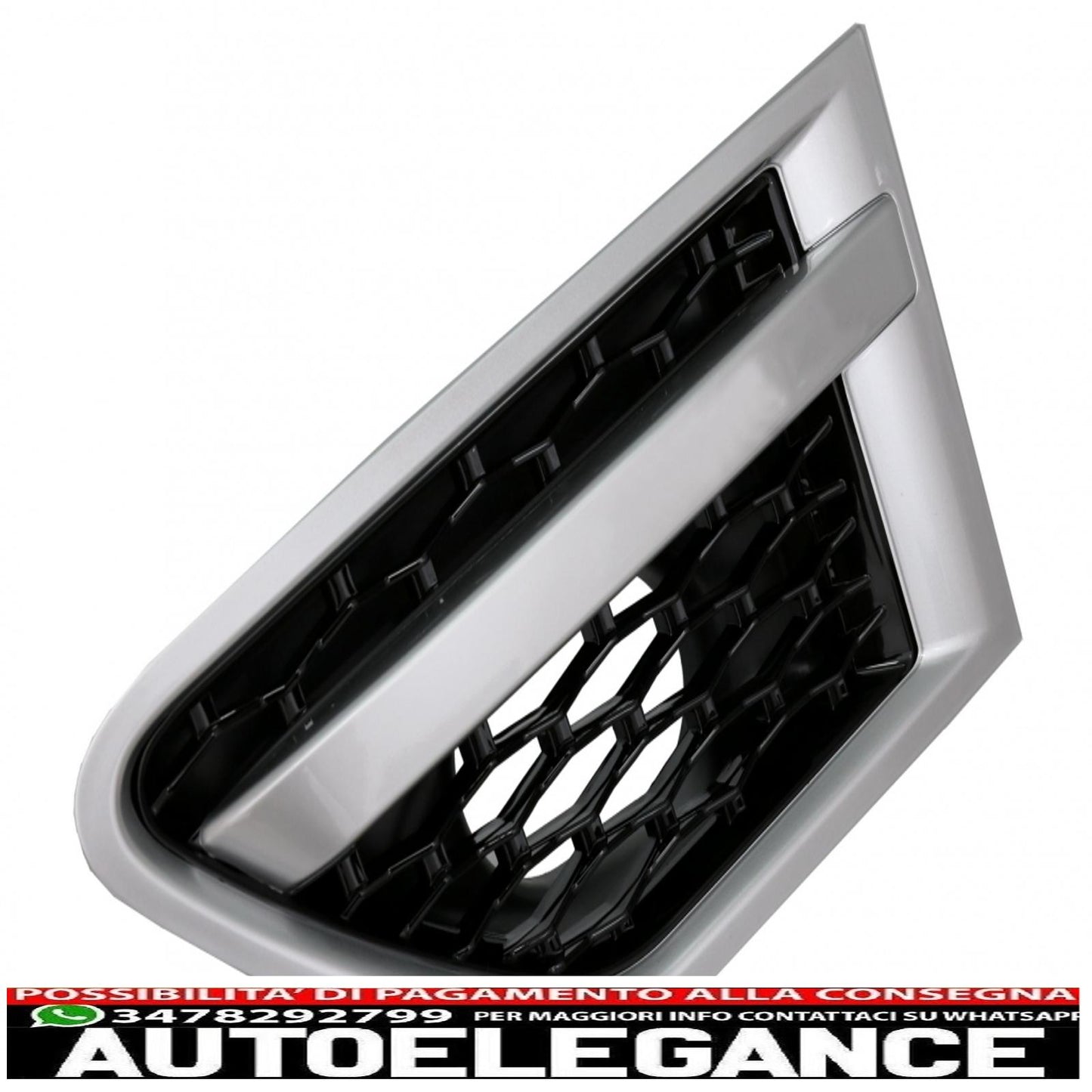 central grille and side air intakes group suitable for range rover sport facelift (2009-2013) l320 look autobiography silver edition