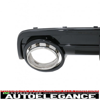 Rear bumper valance air diffuser suitable for audi a6 c6 4f (2004-2008) saloon avant rs design black