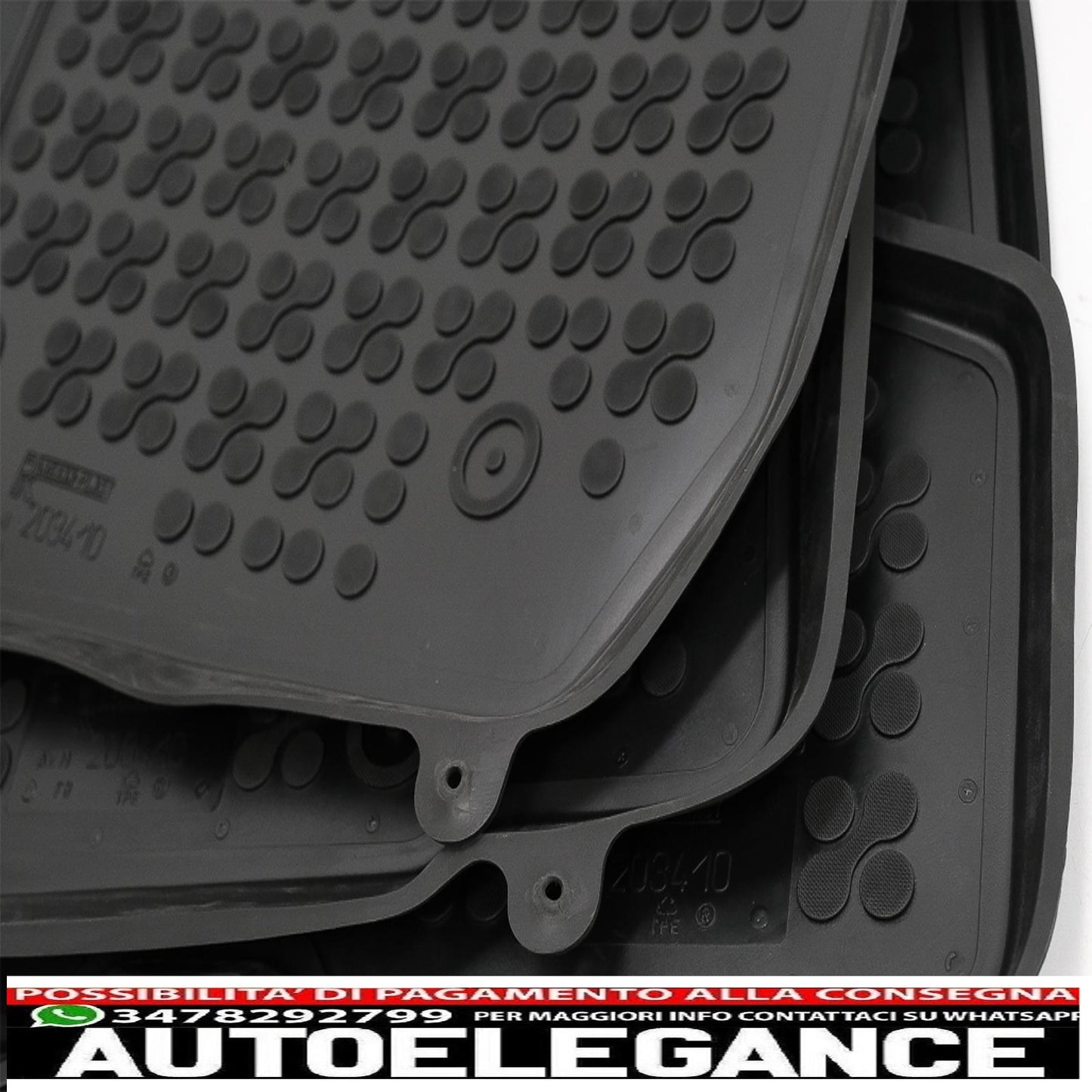 black rubber mats suitable for dacia dacia sandero ii stepway 4x4 version (2019-up)