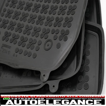black rubber mats suitable for dacia dacia sandero ii stepway 4x4 version (2019-up)
