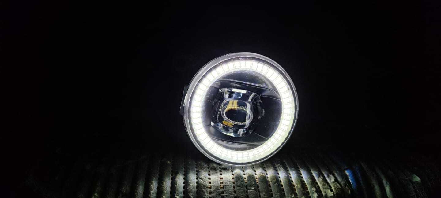 FIAT PANDA III 2012-2019 FARETTI FENDINEBBIA LED CREE 8000LM BIANCO ANGEL EYES