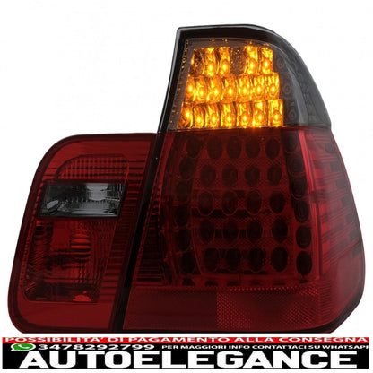 led rear lights suitable for bmw 3 series e46 limousine 4d (09.2001-03.2005) smoke red