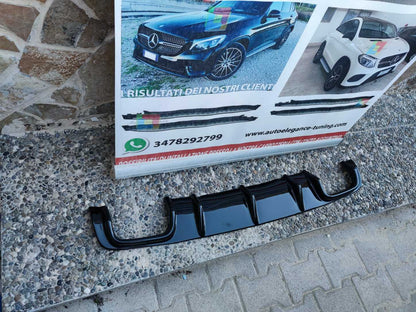 M5 LOOK DIFFUSER BMW 5 SERIES E39 UNDER BUMPER GLOSSY BLACK ABS 0116