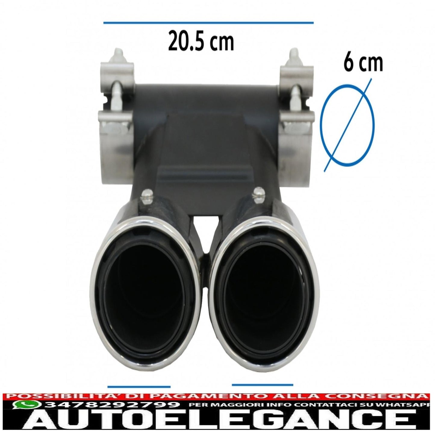 Exhaust tips suitable for Porsche 718 Cayman Boxster 982 (2016-up) chrome 